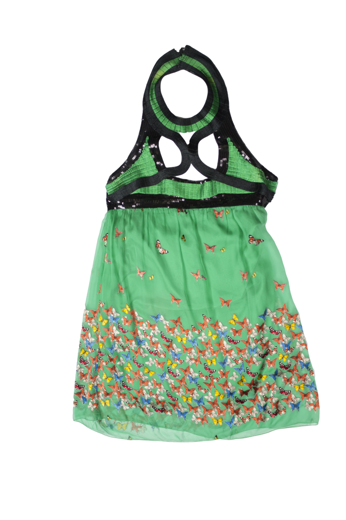 Max Studio Green Butterfly Dress